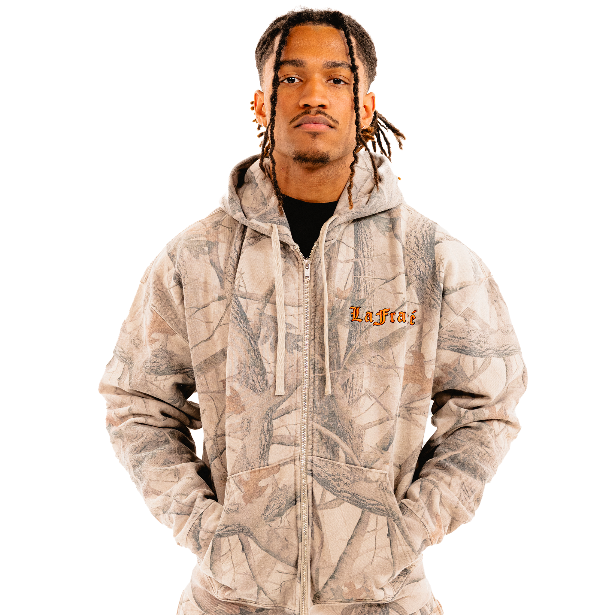 s*♪様 サーティーツーFATGUEPANTS BROWN/CAMO Lサイズ Young La 2133-TREE CAMO BAGGY SWEATS Jogging Comfort Unisex