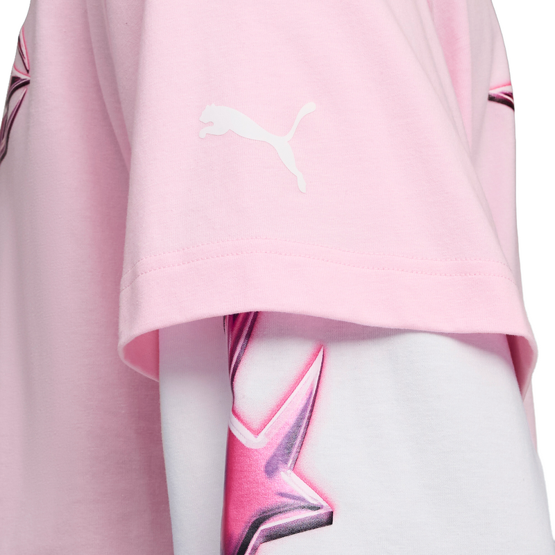 【Ran】ラミーワイドシャツ  SMOKE PINK ROMI BASHA Pink Striped Sunshine Shirt Dress – Stealing Underwear