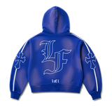 Cross Double Hood Crop Zip Up