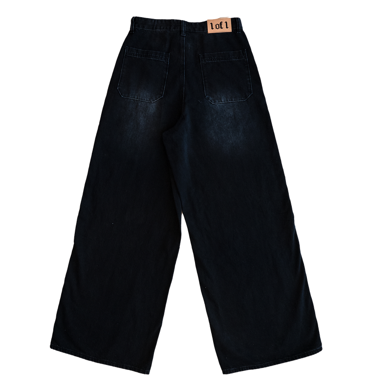 Black Tribal Baggy Jeans – LaFrancé Black Tribal Baggy Jeans – LaFrancé