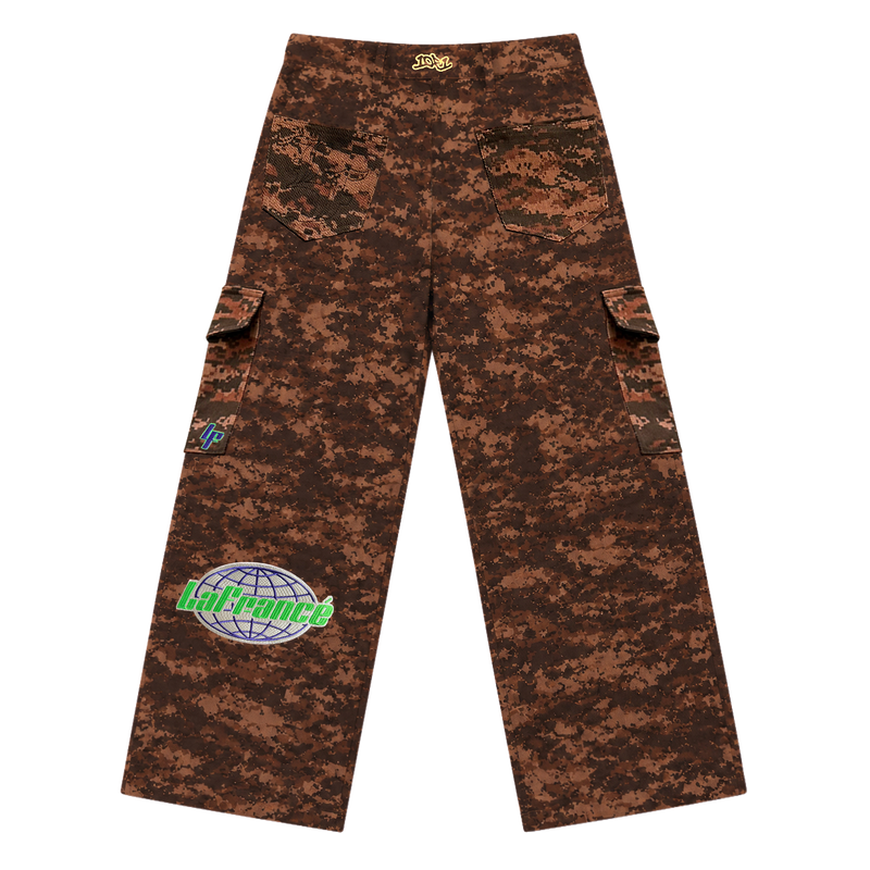 サーティーツーFATGUEPANTS BROWN/CAMO Lサイズ ウィンタースポーツ
