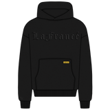 Black Embossed Hoodie