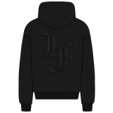 Black Embossed Hoodie