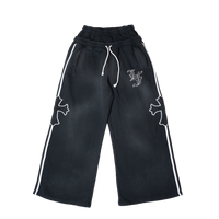Cross Double Waist Baggy Sweatpant