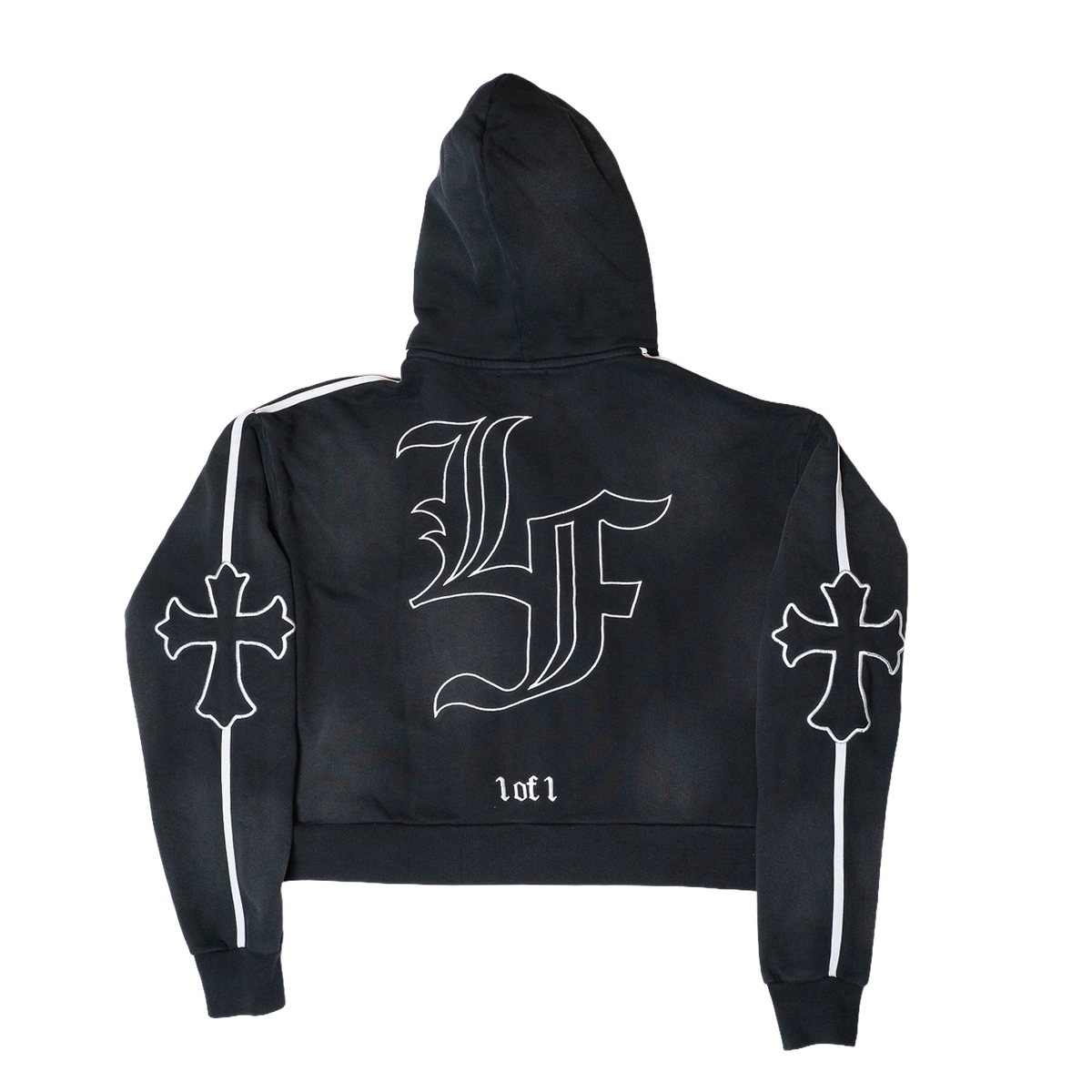 Cross Double Hood Crop Zip Up – LaFrancé