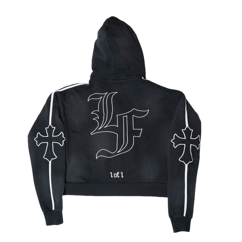 Cross Double Hood Crop Zip Up – LaFrancé