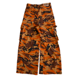 Orange Camo Cargo Jeans