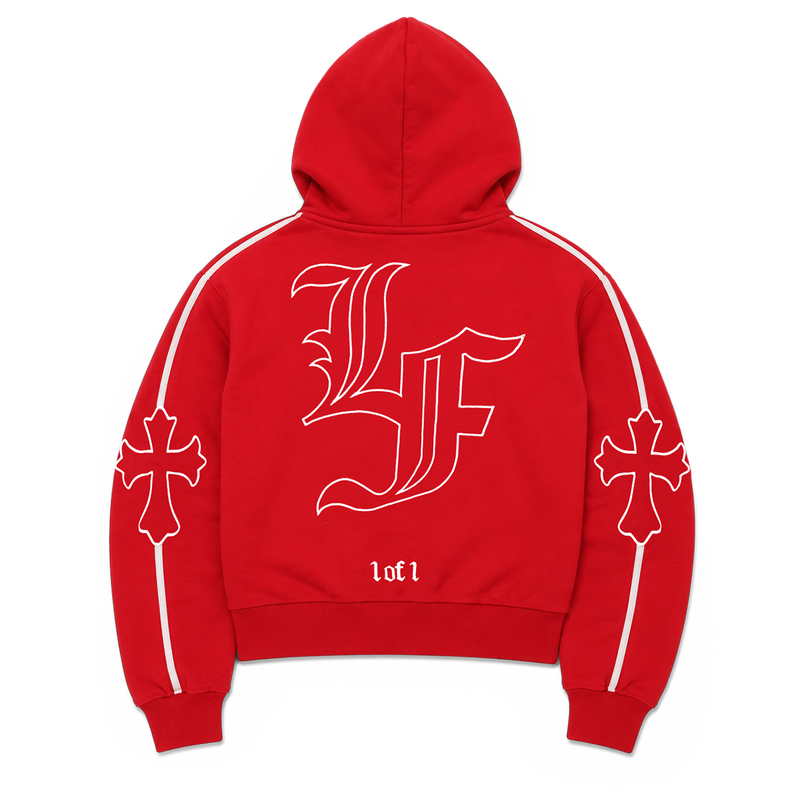 Cross Double Hood Crop Zip Up – LaFrancé