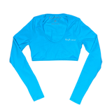 Women's Blue Long Sleeve Top