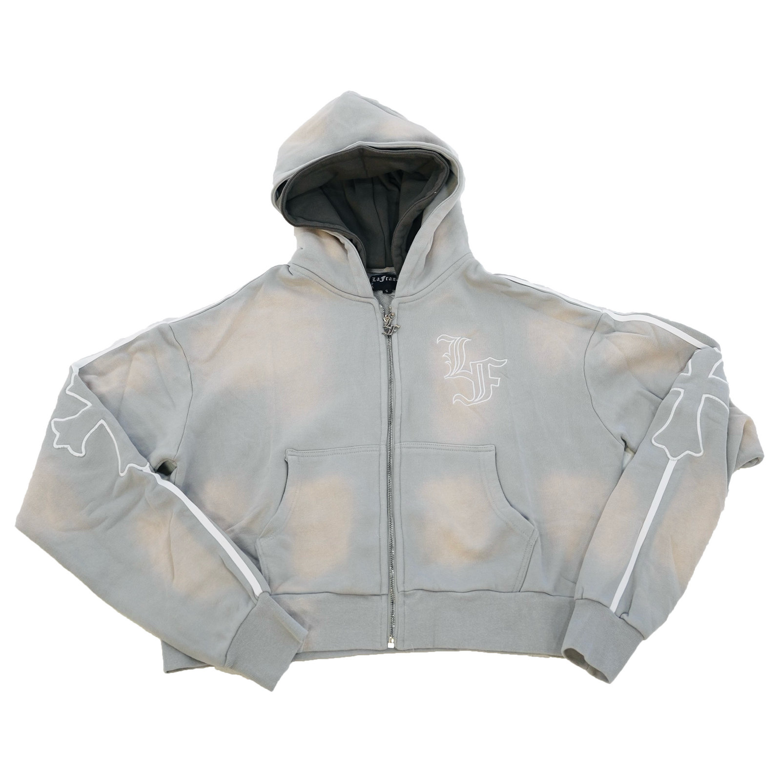 Cross Double Hood Crop Zip Up – LaFrancé