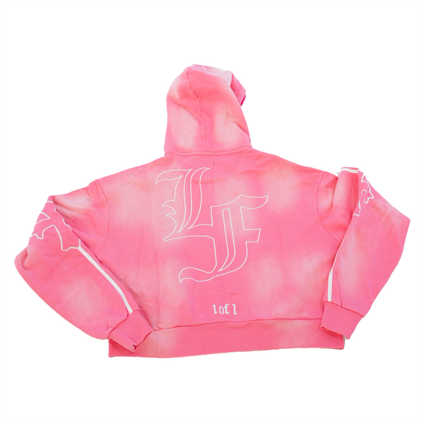 Cross Double Hood Crop Zip Up