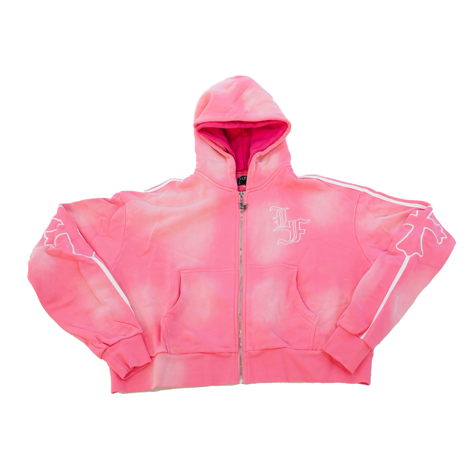 Cross Double Hood Crop Zip Up – LaFrancé