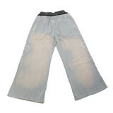 Cross Double Waist Baggy Sweatpant