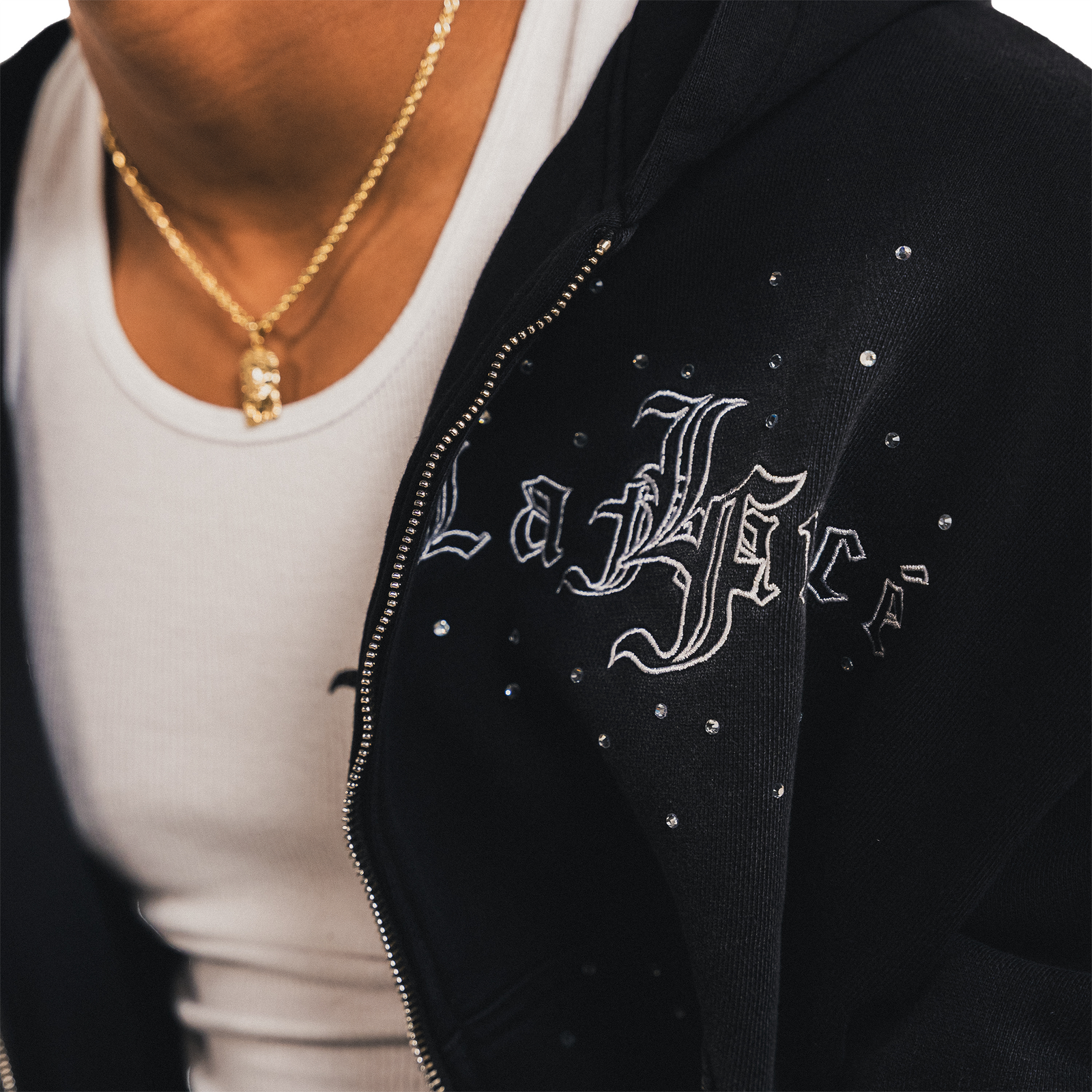 Black Rhinestone Jacket – LaFrancé Black Rhinestone Jacket – LaFrancé